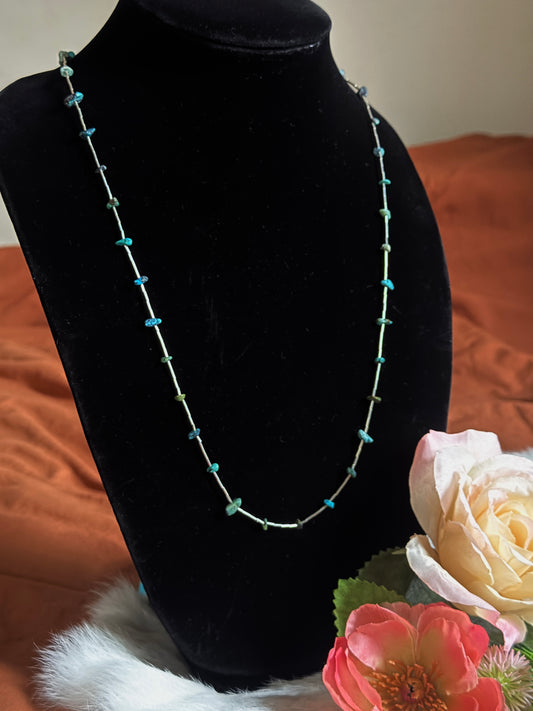 Turquoise and Liquid Silver Necklace