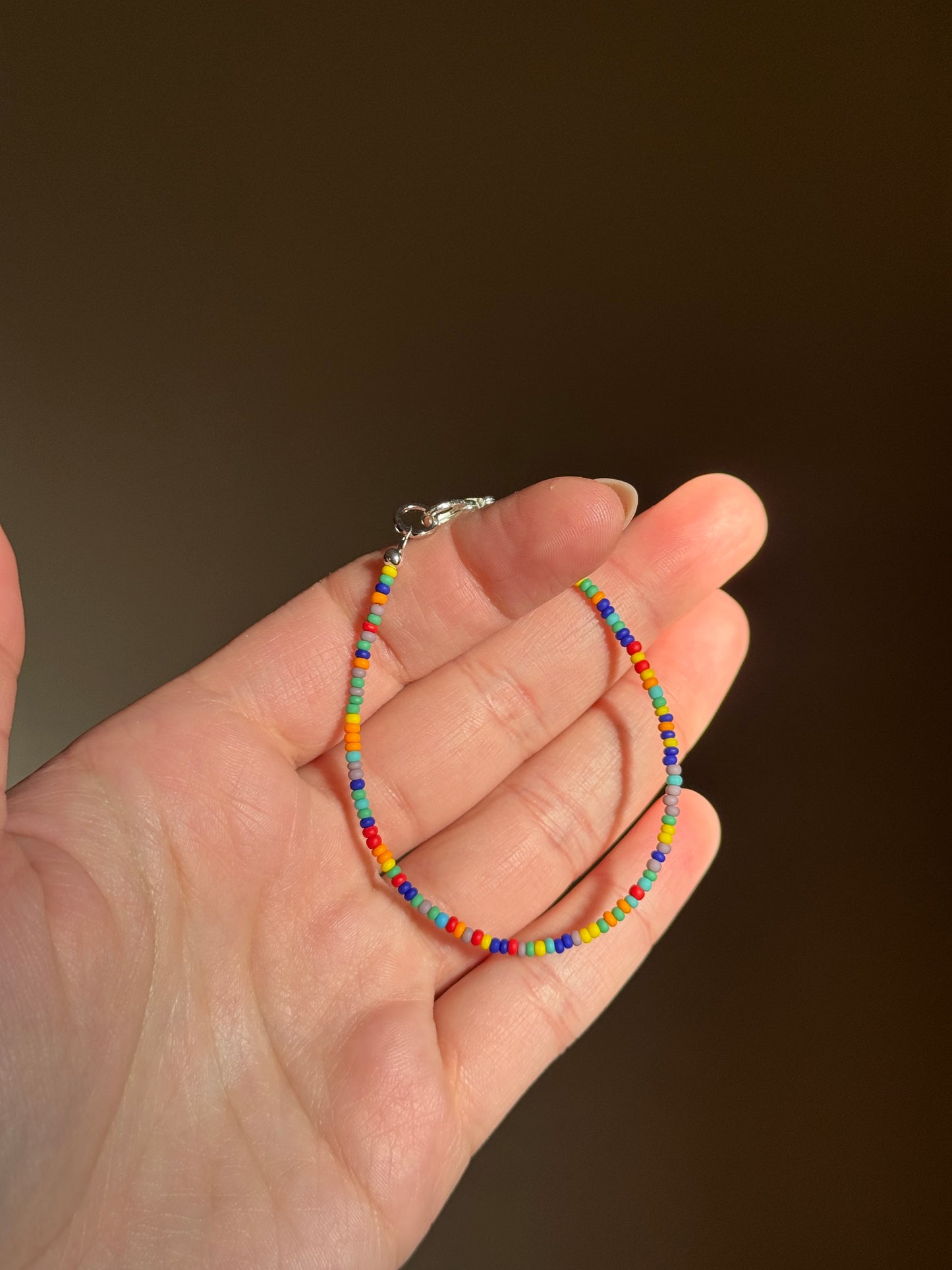 Rainbow Bead Soup Beaded Single Strand Bracelet