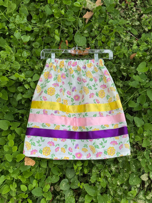 Children’s Flower Print Ribbon Skirt