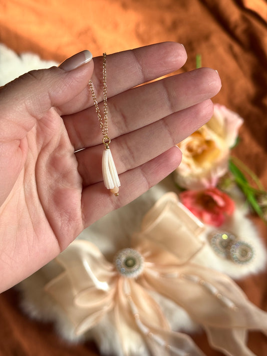Dainty Dentalium Charm Necklace