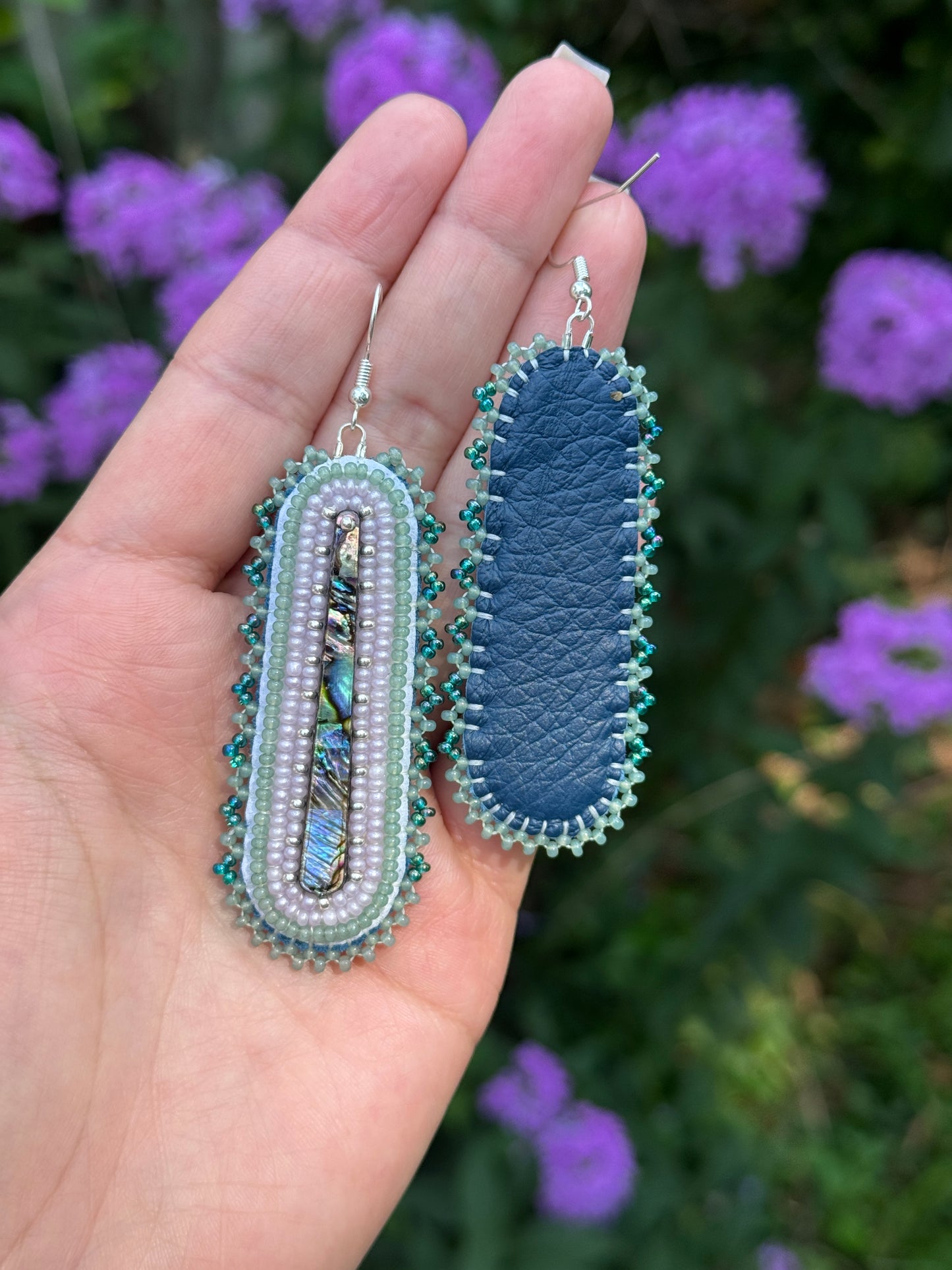 Pastel Abalone Beaded Earrings