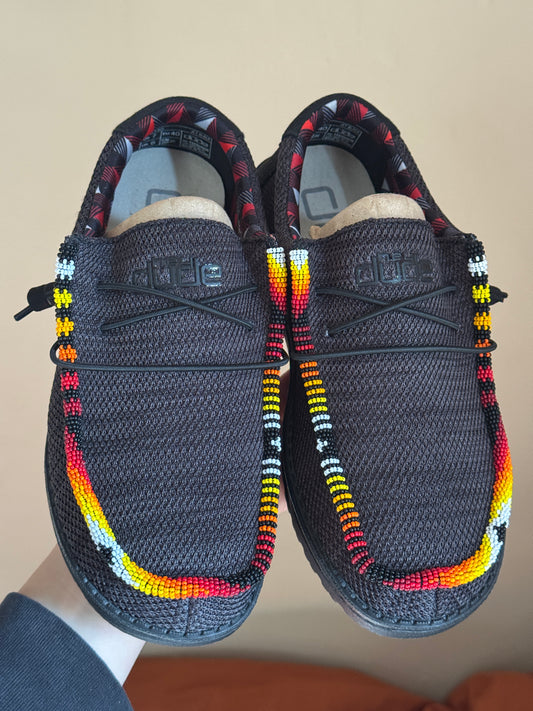 Fire Color Beaded HeyDudes