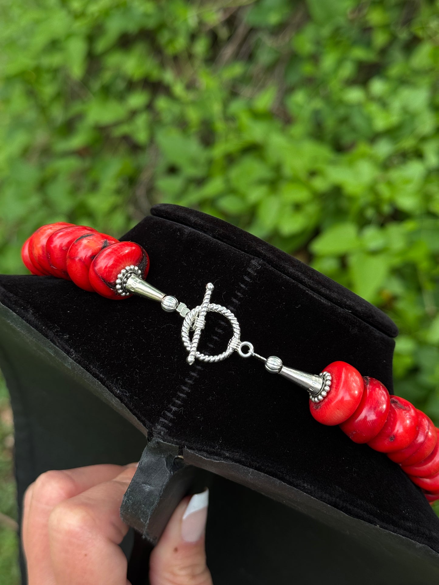 Large Chunk Coral Necklace