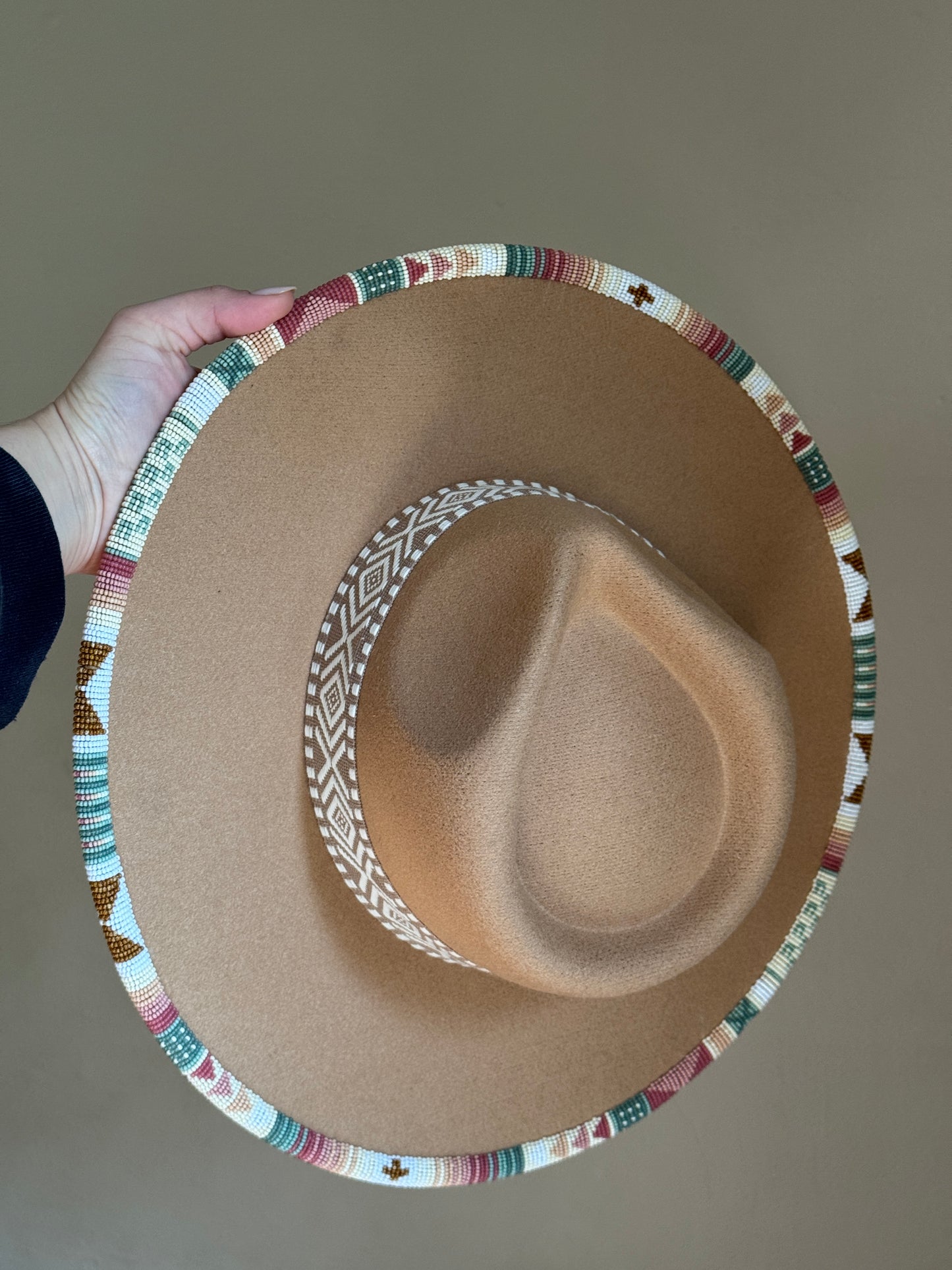 Light Pastel Beaded Hat