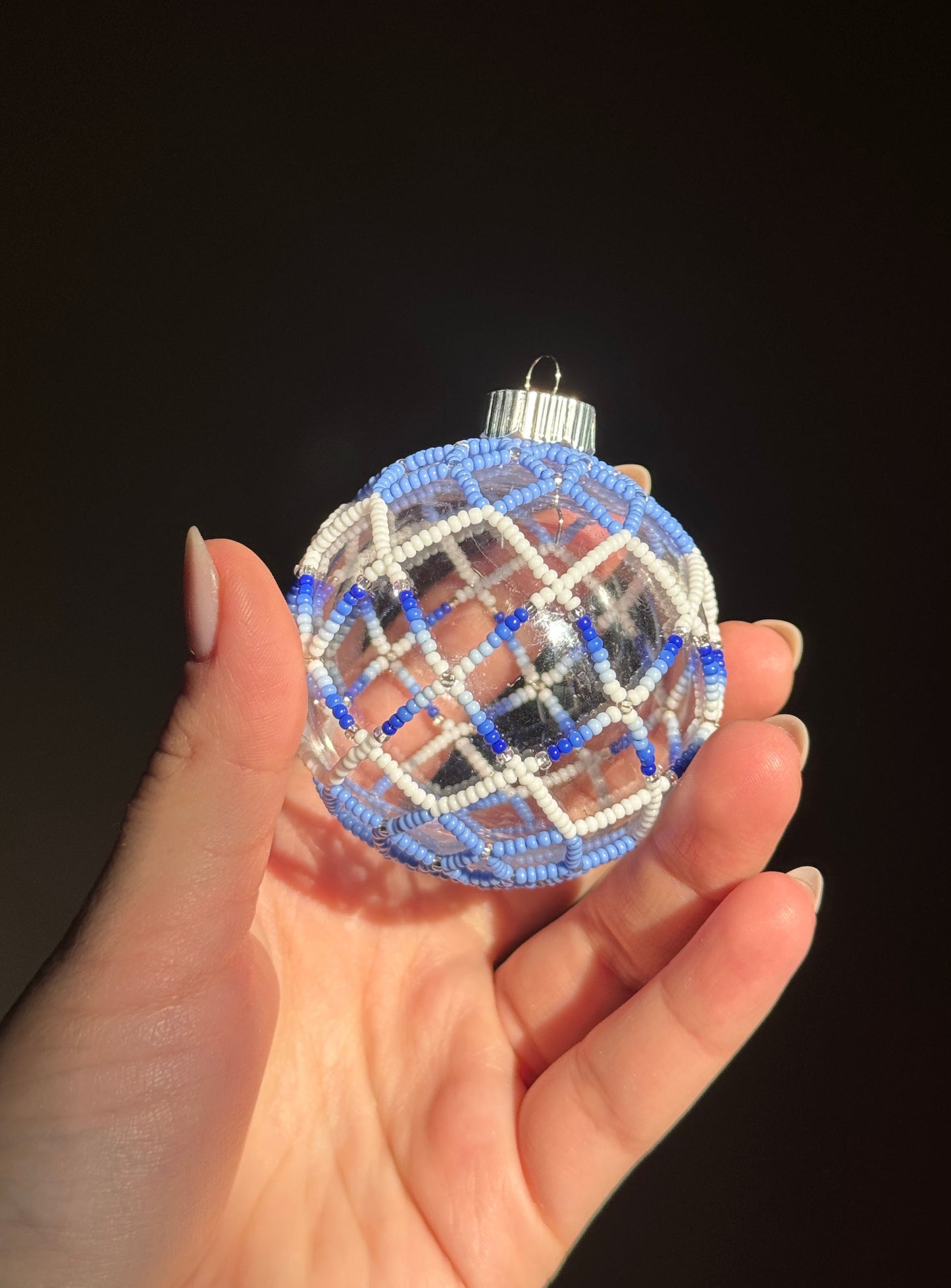 Winter Colors Beaded Holiday Ornament