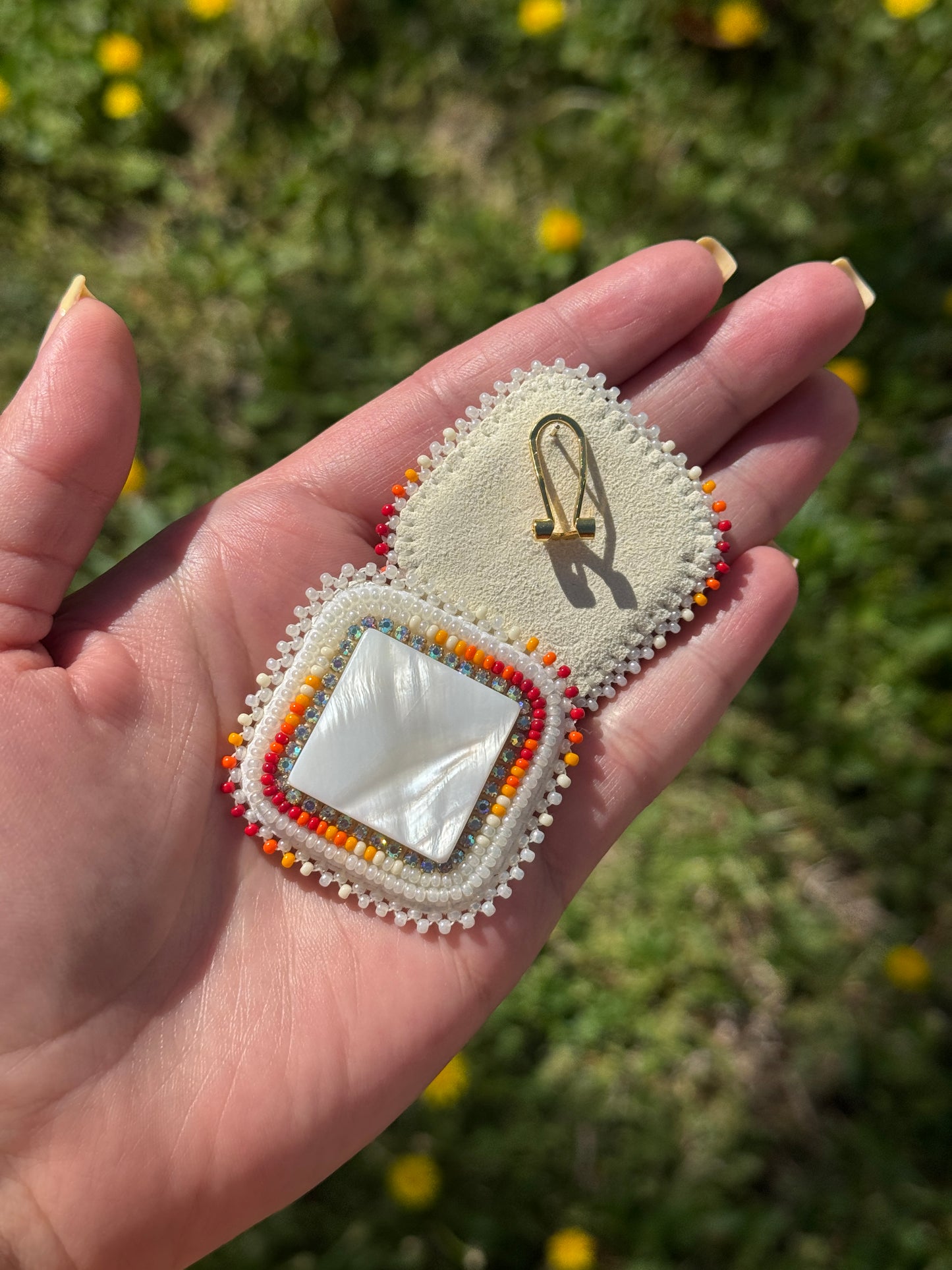 Mother of Pearl Beaded Earrings