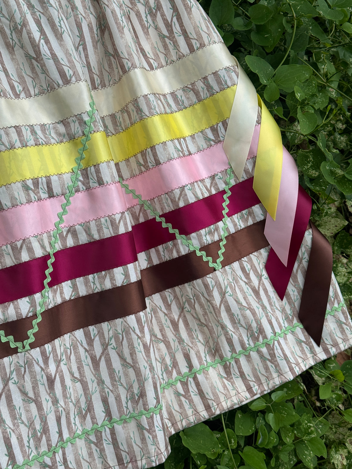 Forest Print Ribbon Skirt