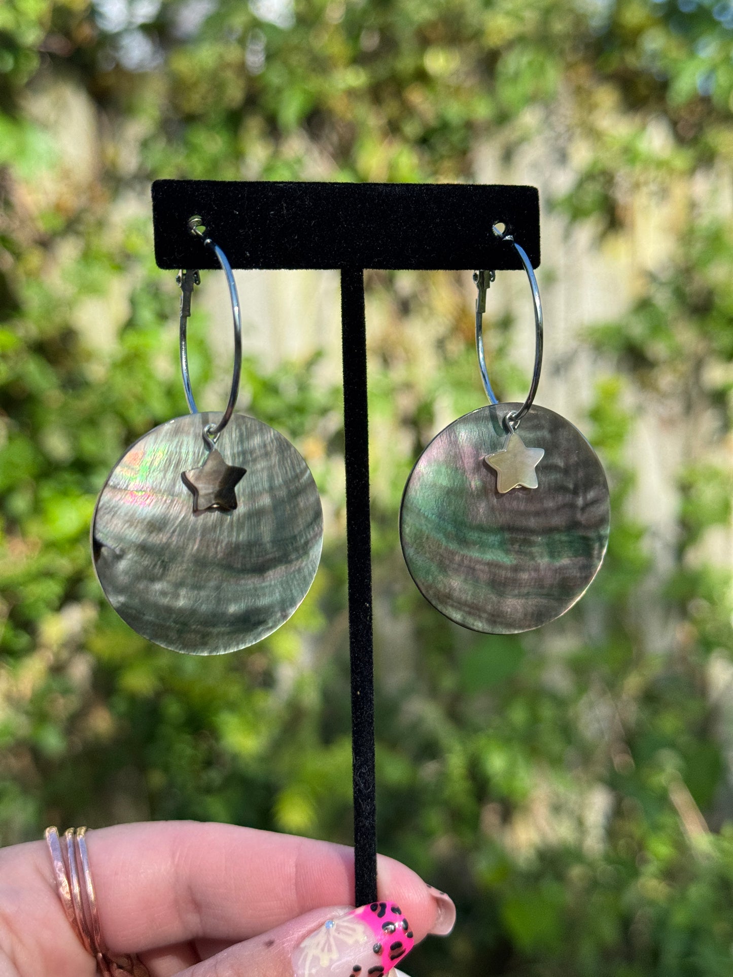 Celestial Shell Hoop Earrings