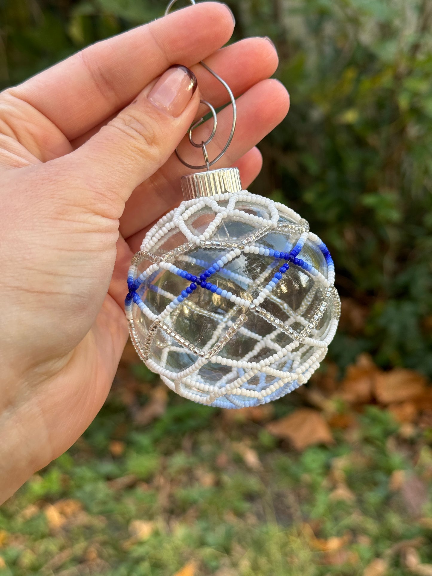 Standard Size Ice Colors Beaded Ornament - Glass
