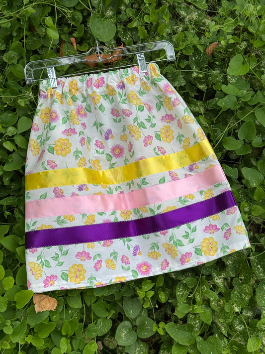 Children’s Flower Print Ribbon Skirt