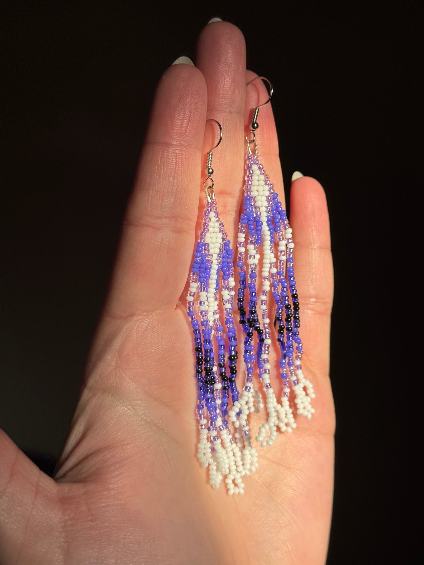 Purple Fringe Earrings