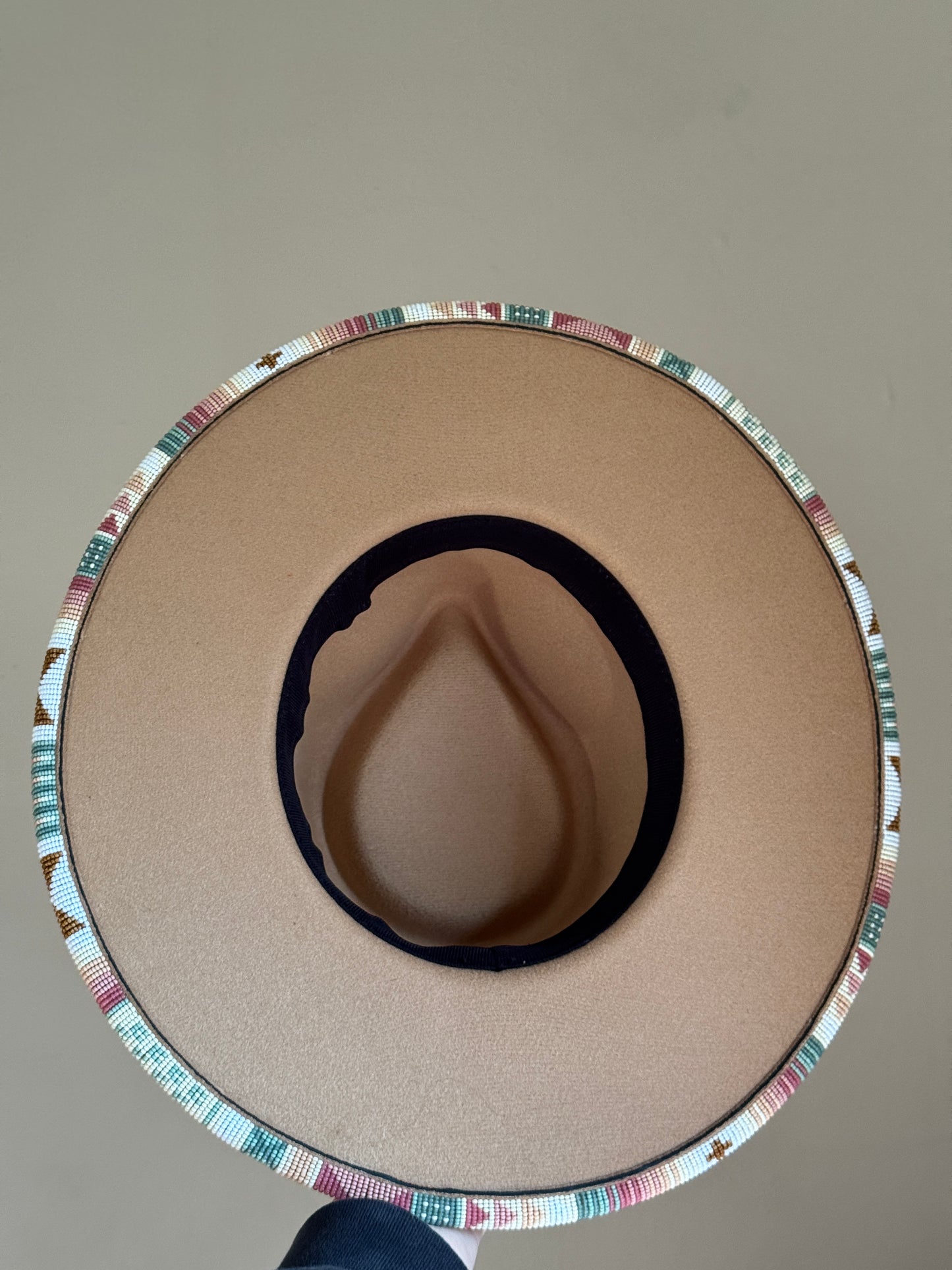 Light Pastel Beaded Hat