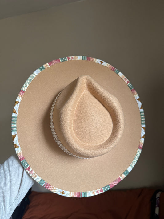 Light Pastel Beaded Hat