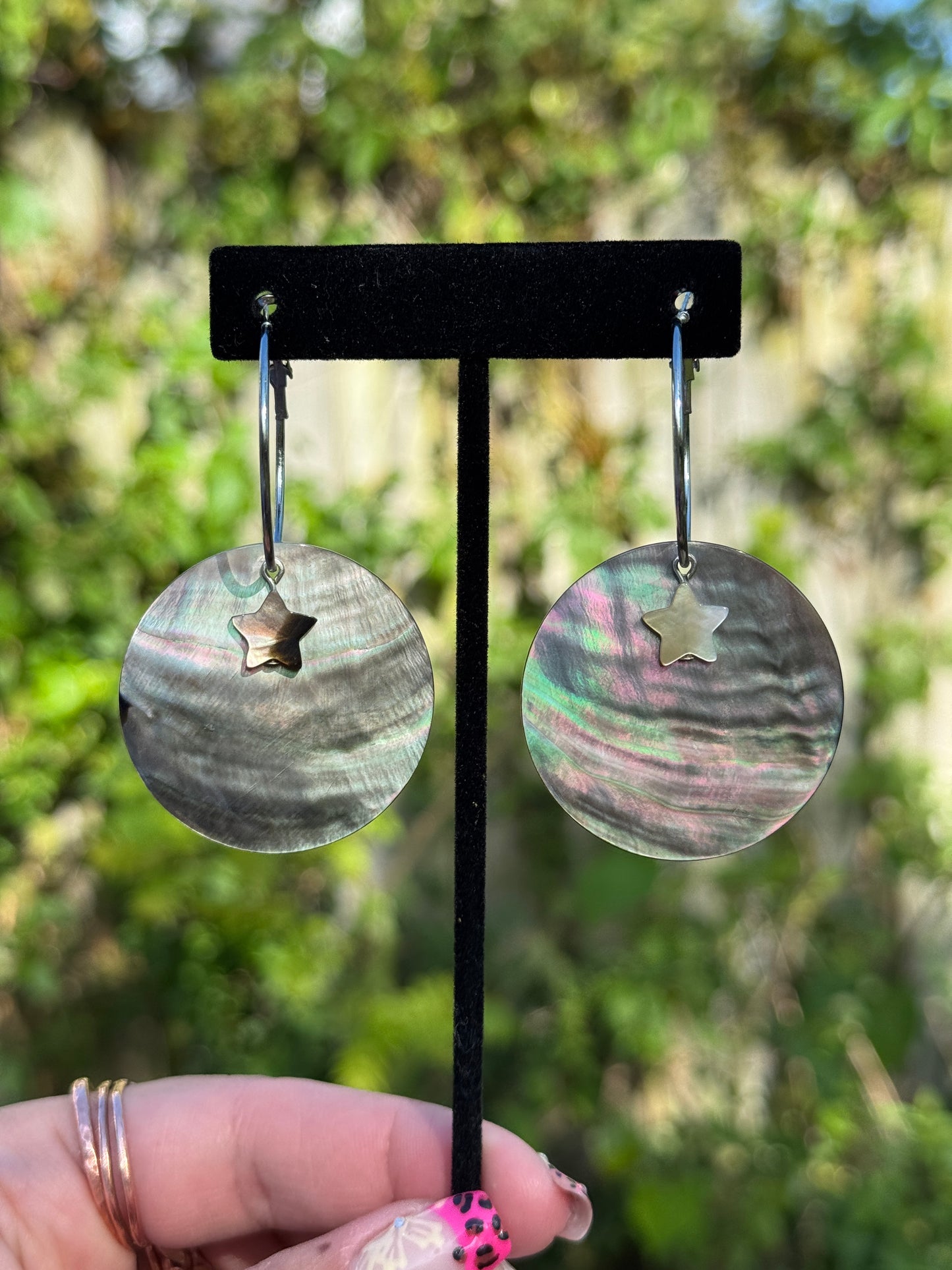 Celestial Shell Hoop Earrings