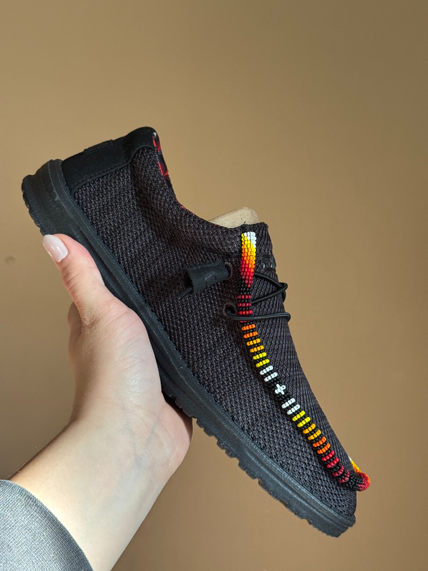 Fire Color Beaded HeyDudes