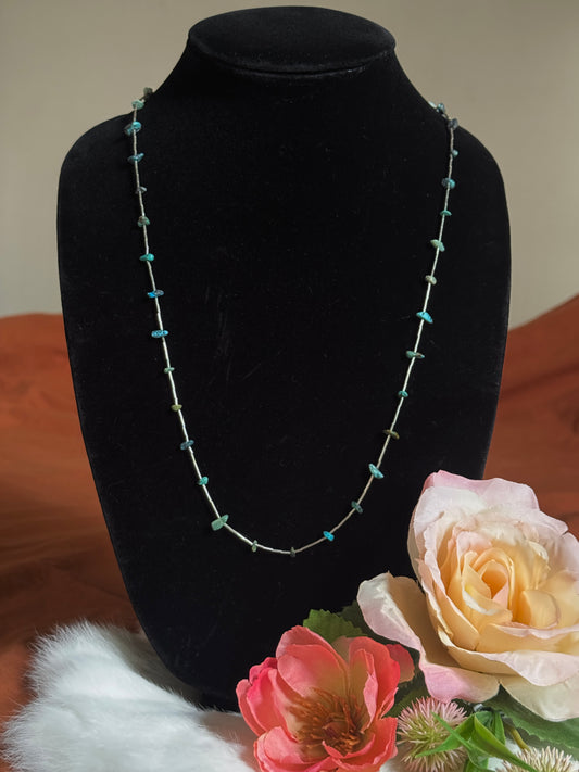 Turquoise and Liquid Silver Necklace