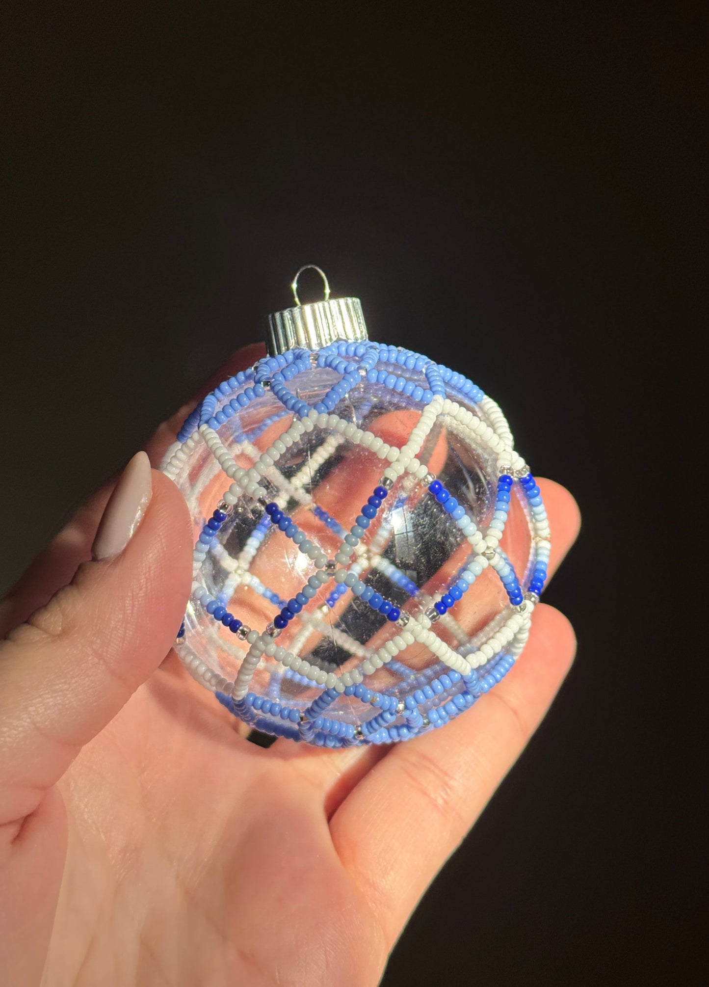 Winter Colors Beaded Holiday Ornament