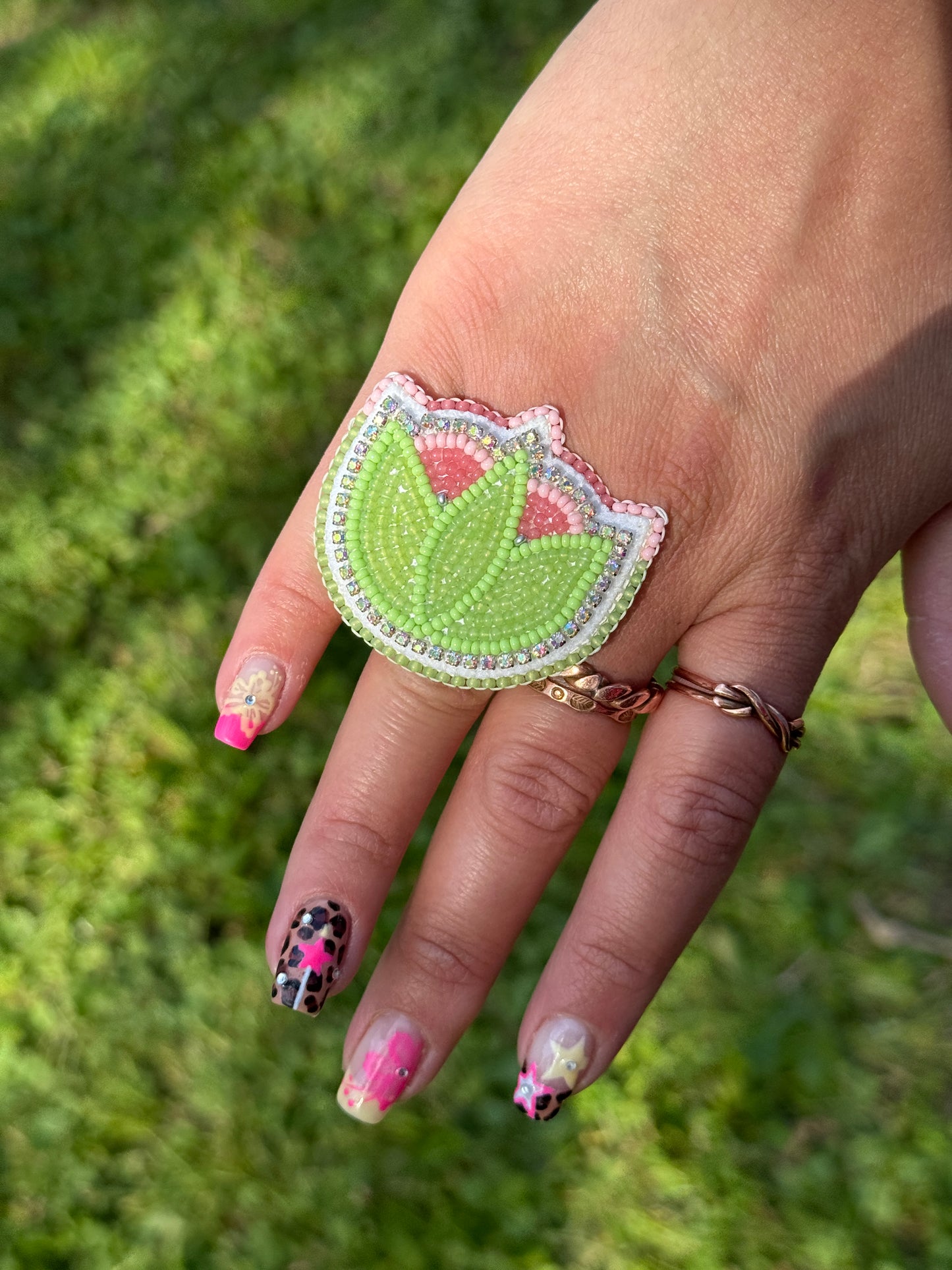 Floral Beaded Ring