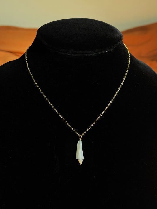 Dainty Dentalium Charm Necklace
