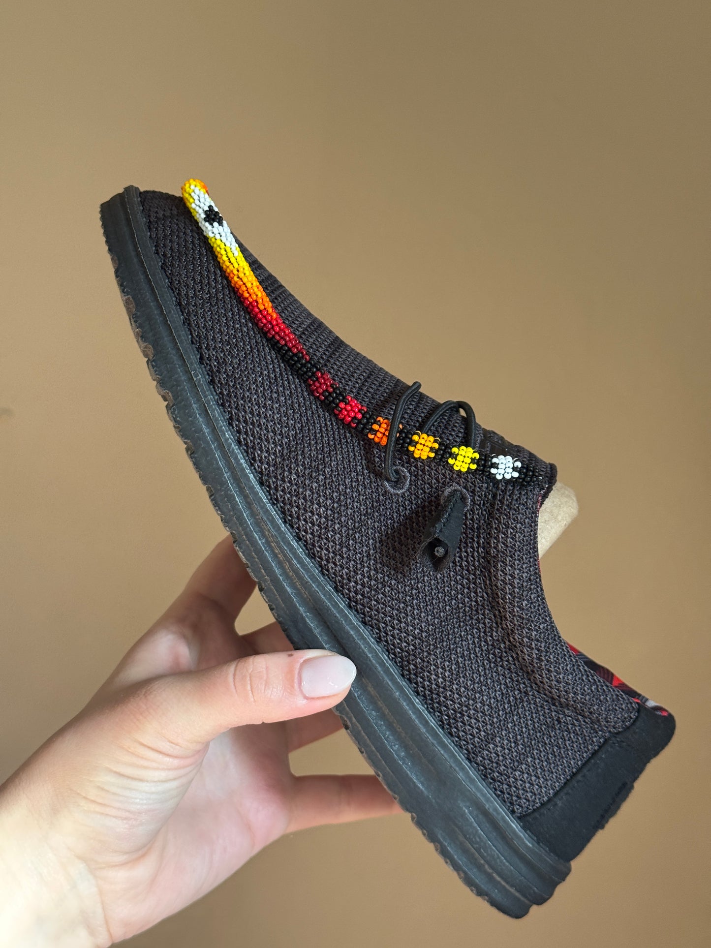 Fire Color Beaded HeyDudes