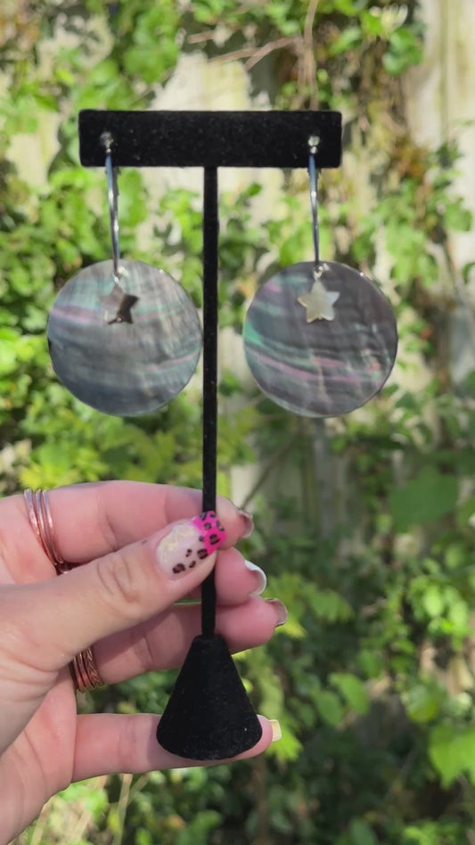 Celestial Shell Hoop Earrings