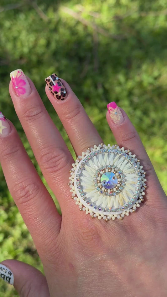 Quillwork Beaded Ring